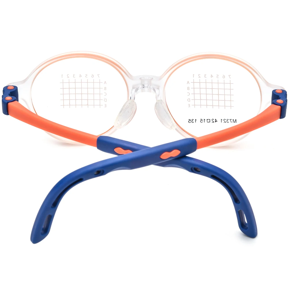 NIANZHEN Ultralight TR90 Child Eyeglasses Brand Design Round Glasses Frames Memory Hinge Adjustable Kids Eyewear Spectacles 7321