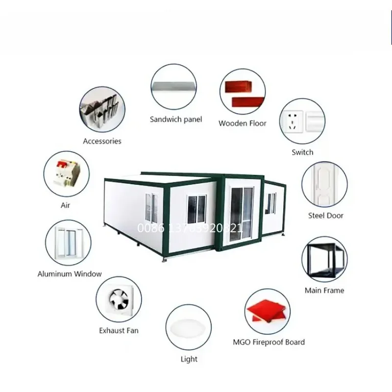 Extended Folding Prefab Container Home 40 Ft Folding Living Container/expandable Cabin Folding Container House Modern