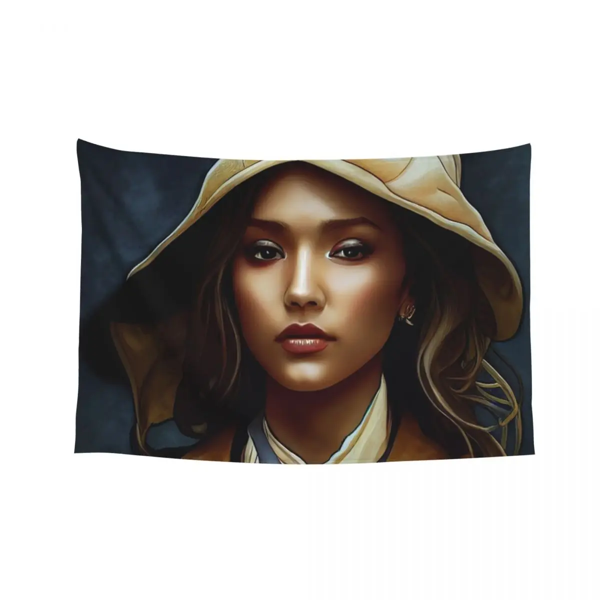 

Jessica Alba, In a komainu Hooded trenchcoat Tapestry Funny Wall Art Wall Decoration Wallpapers Home Decor Tapestry