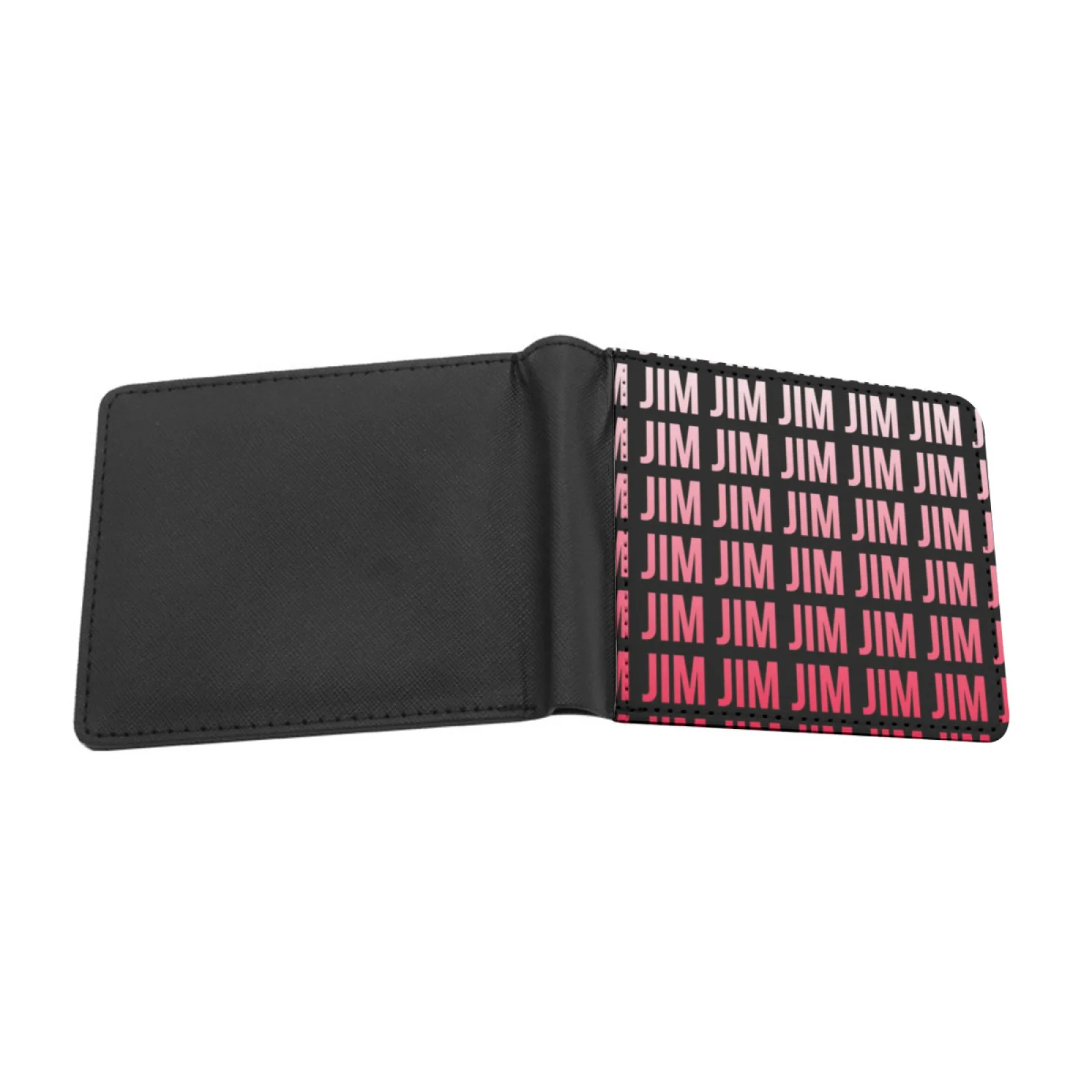 Jim White Letters Leather Men Wallets Credit Card Holder Purse Black Wallet Jim The Stanley Parable Stanley Parable Ultra