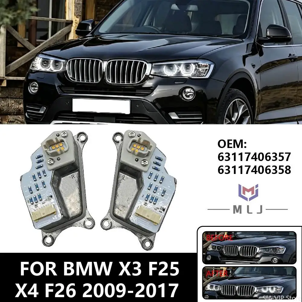 

For BMW X3 X4 F25 F26 2009 -2017 63117406357 63117406358 Angel Eye LED Cornering Daytime Running Car headlight Turn Signal Light