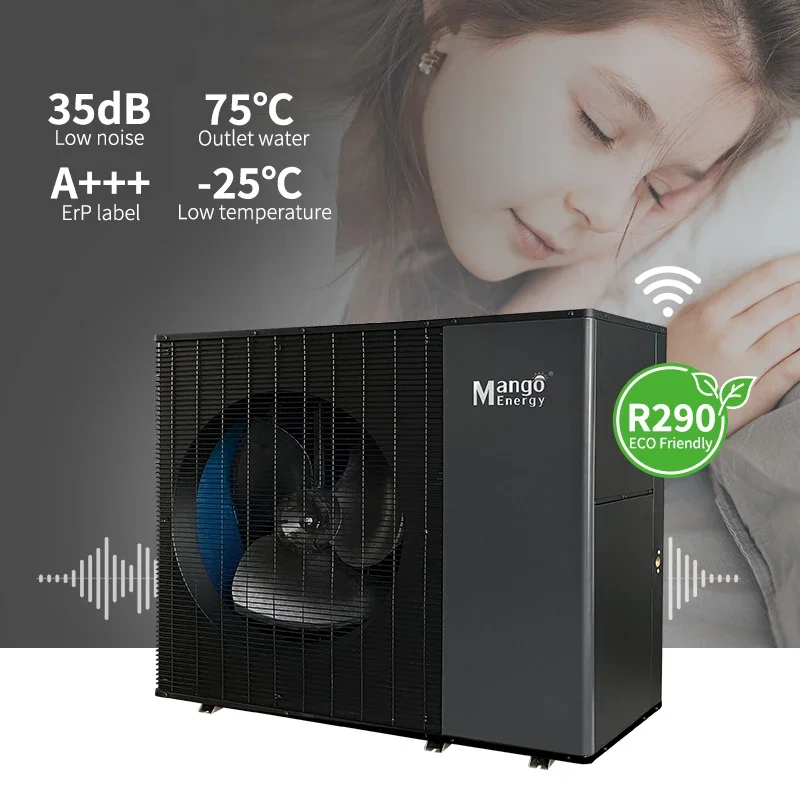 A+++ R290 35dB low noise heat pump WIFI DHW Heating Cooling house commercial DC Inverter Air to Water Heat Pump water hearer