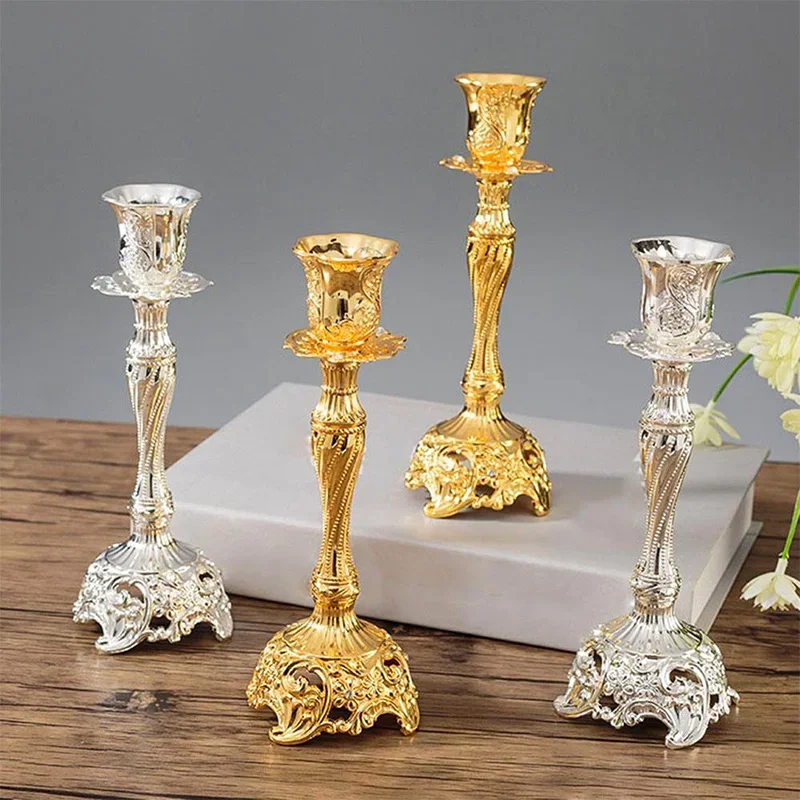 2Pcs Gold Candle Ho…