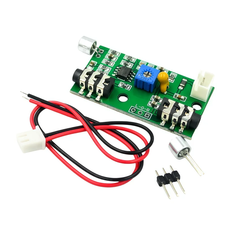 Microphone pickup device, microphone amplifier module, gain adjustable microphone amplifier circuit, AC signal amplifier board