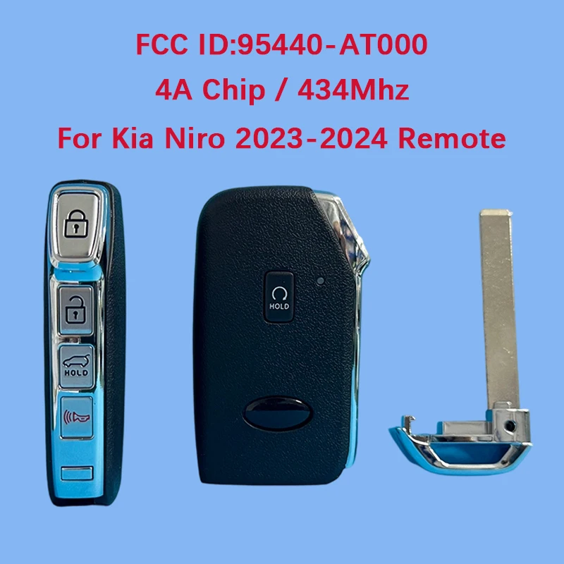 

CN051288 Replacement Smart Keyless Go Fob 4A Chip 433Mhz FCC 95440-AT000 For KIA Niro 2023-2024