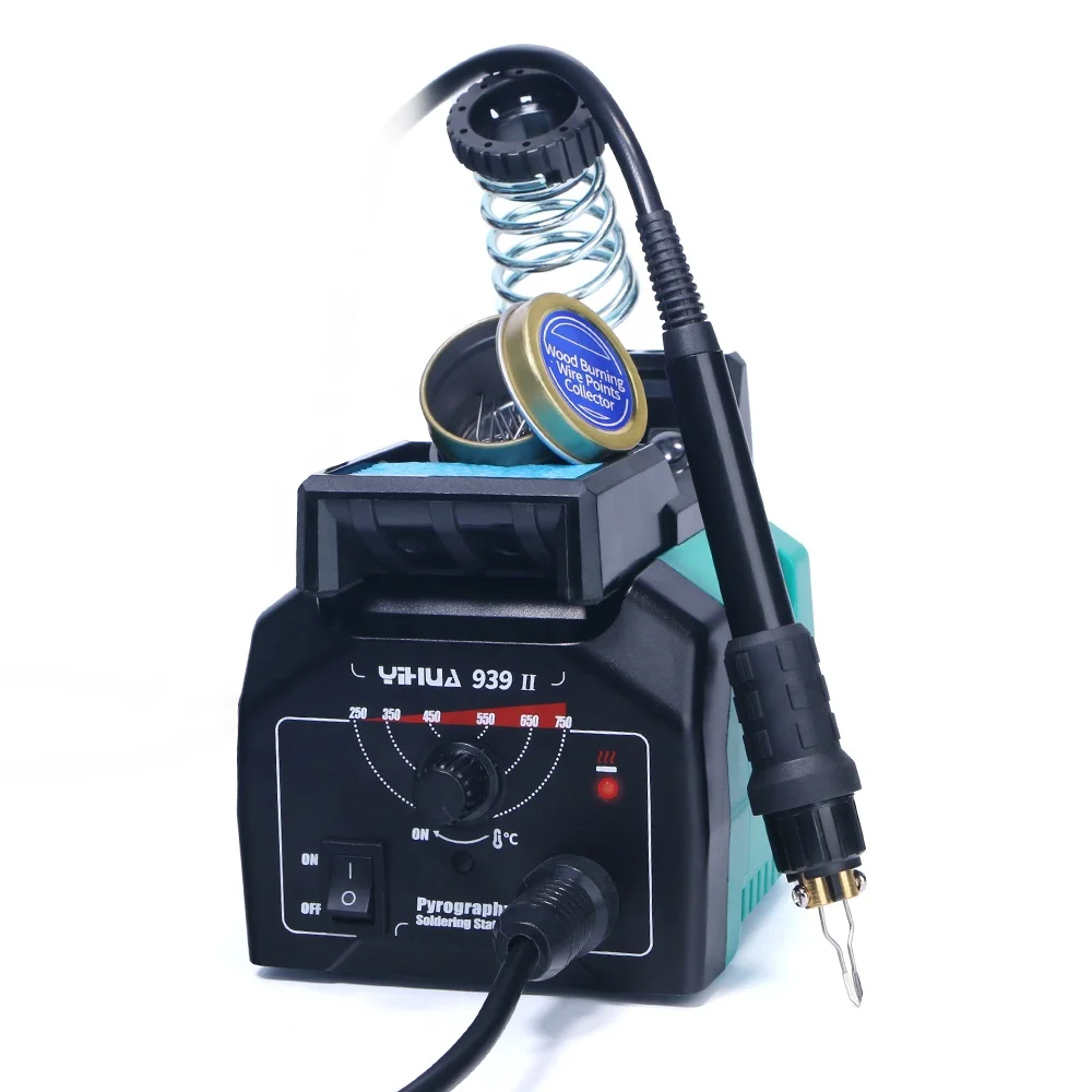 YIHUA 939 II Wood Burning Tools Pyrography Soldering Station Working Indicator Temperature Adjustable DIY Wood Burning ToolsPopu