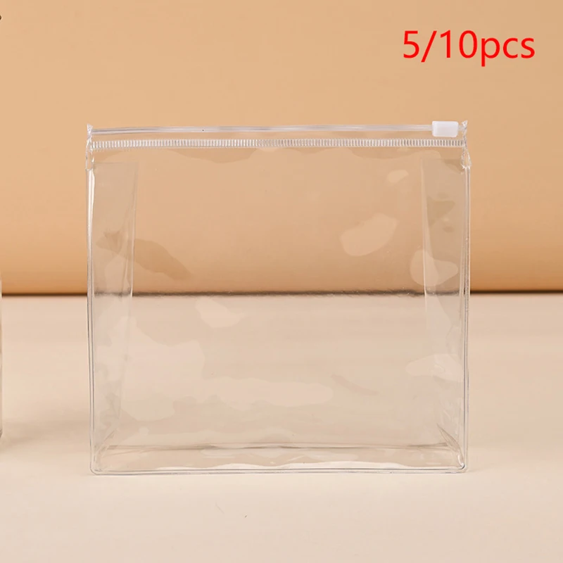 

5/10Pcs PVC Transparent Makeup Bag Small Plastic Cosmetic Bags With Zipper Outdoor Organizer Bags Travel Toiletry Makeup Bag
