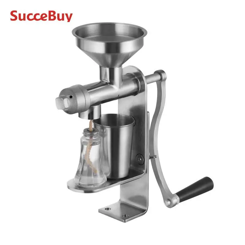 SucceBuy-máquina de prensado de aceite Manual, Extractor de aceite de acero inoxidable, prensador desmontable para limpieza sin esfuerzo del hogar