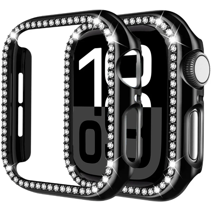 

Diamond Case for Apple Watch Series 10/9/8/7 46mm 42mm 41mm 45mm 40mm 44mm Bling Rhinestone Women Bumper Cover iWatch Ultra 49mm