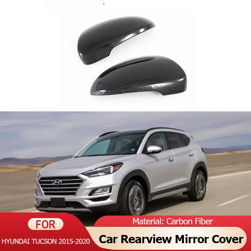 

for Hyundai Tucson ix ix35 2015~2020 2019 Car Rearview Side Mirror Cover Wing Cap Exterior Door Rear View Case Trim Accessories