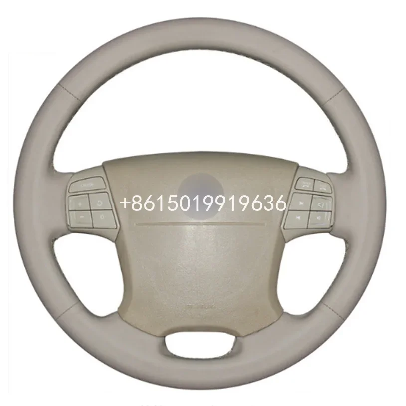 Top Leather Steering Wheel Hand-stitch on Wrap Cover For Volvo S80 2006-2009 XC70 2007-2010 V70 2009