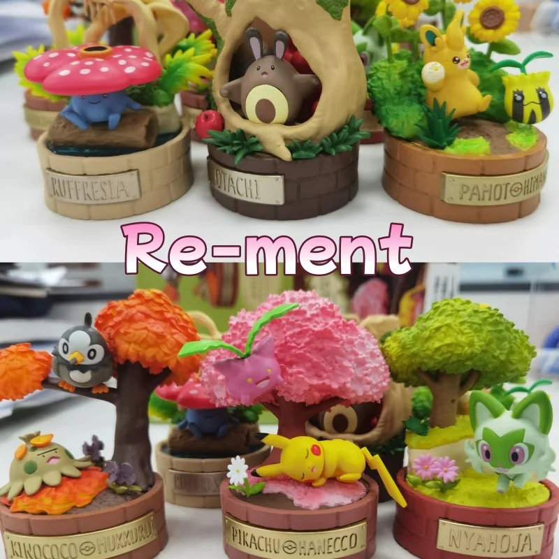

Re-Ment Pokemon Figures a little tale of the forest Vileplume Pawmo Sentret Shroomish Starly Pikachu Hoppip Sprigatito Toys Gift