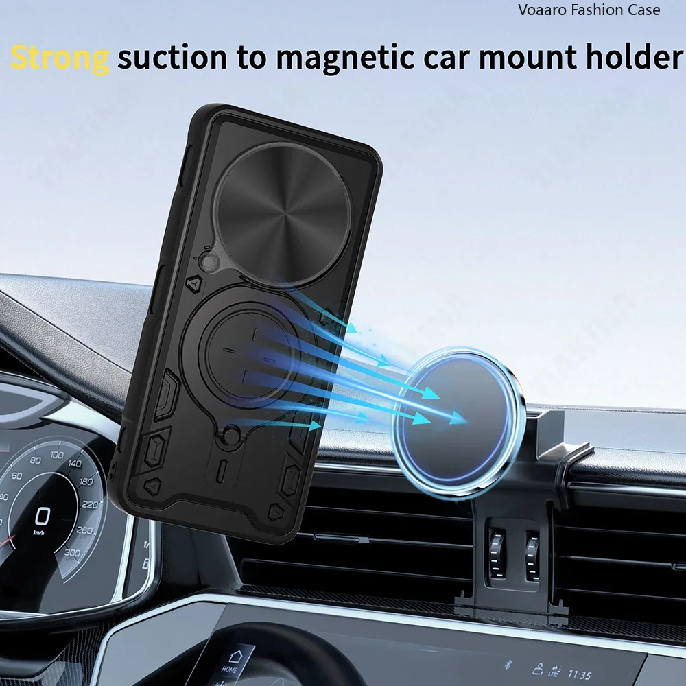 حماية الشريحة عدسة Funda ل ZTE النوبة التركيز برو 5G درع الحال بالنسبة ZTE nubia التركيز برو حافظة حلقة مغناطيسية حامل غطاء #4