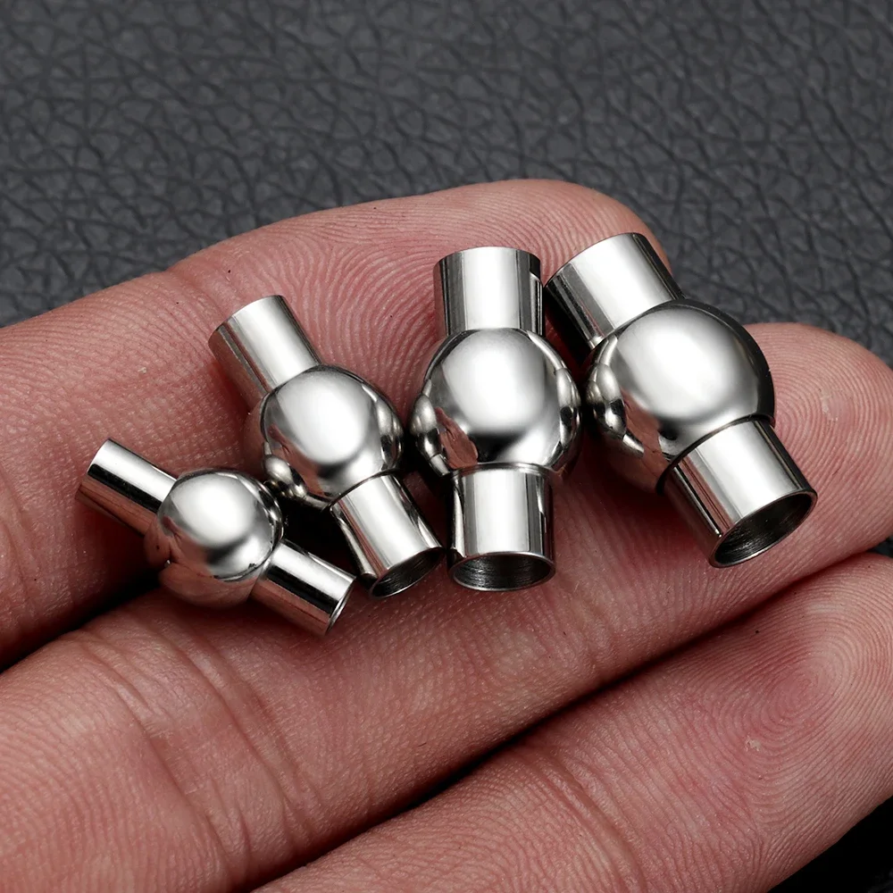 Stainless Steel Magnetic Clasp Leather Cord Clasps Bracelet Strong Magnet Buckle DIY Components Jewelry Making Accessories