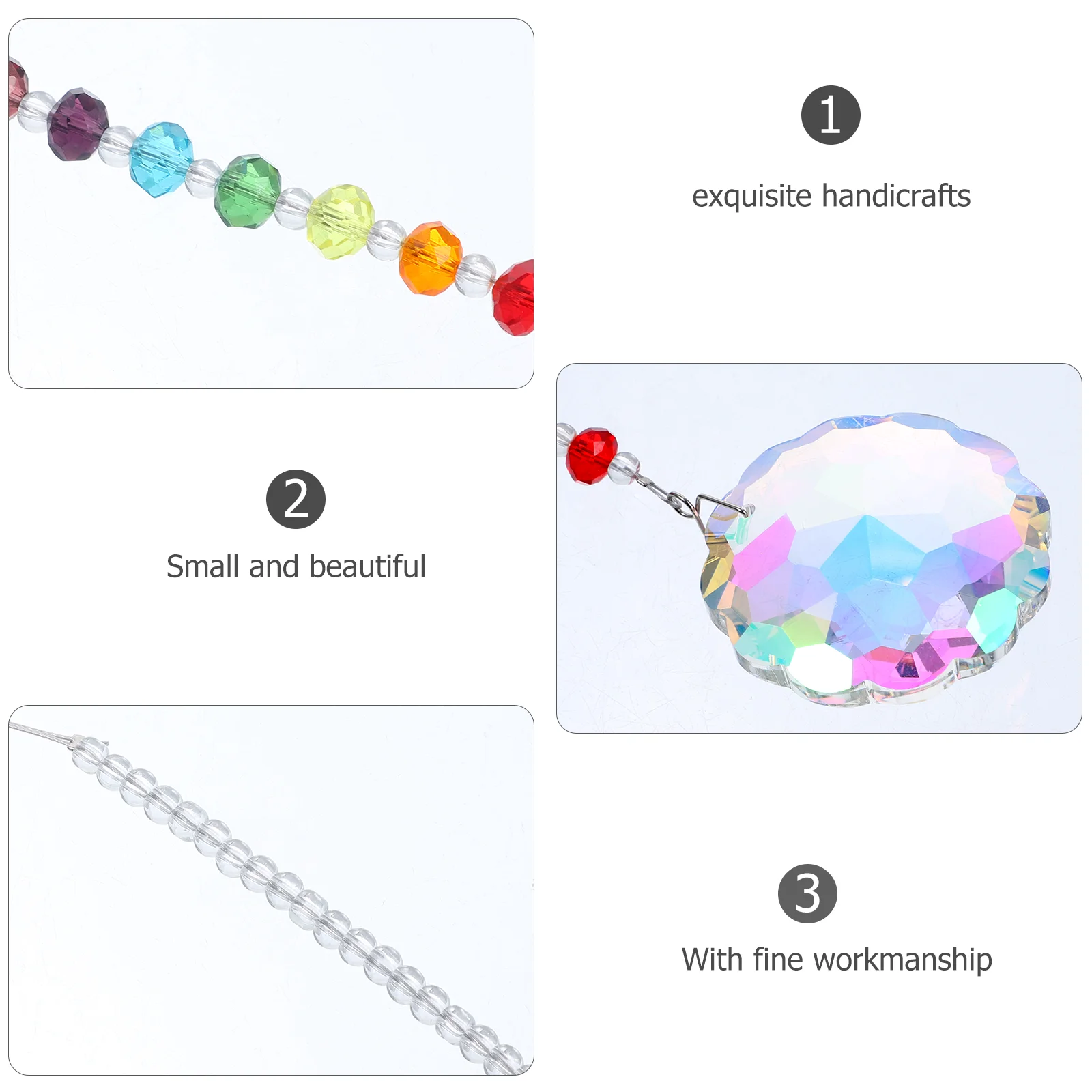 

4 Pcs Crystal Ball Pendant Lighting Suncatchers Hanging Decoration Metal for Windows Crystals Miss Chandelier
