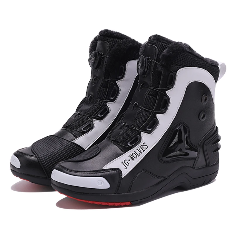 

Winter Warm Men Motorcycle Boots Motorbike Sneaker Microfiber Leather Anti-slip Adventure Moto Touring Boots Motorcyclist Shoes