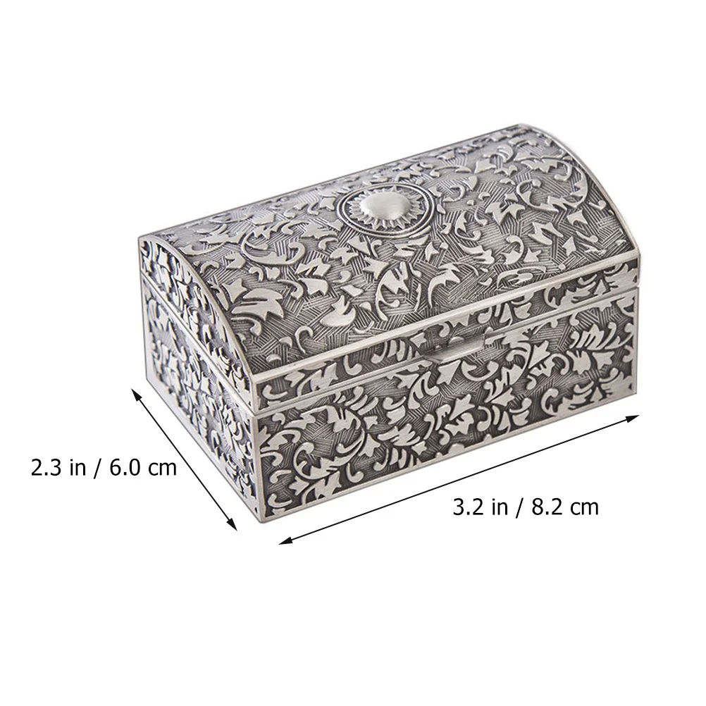

Vintage Zinc Alloy Jewelry Box for Rings Necklaces Earrings Fashionable Elegant Storage ganizer Travel Home Gift Idea