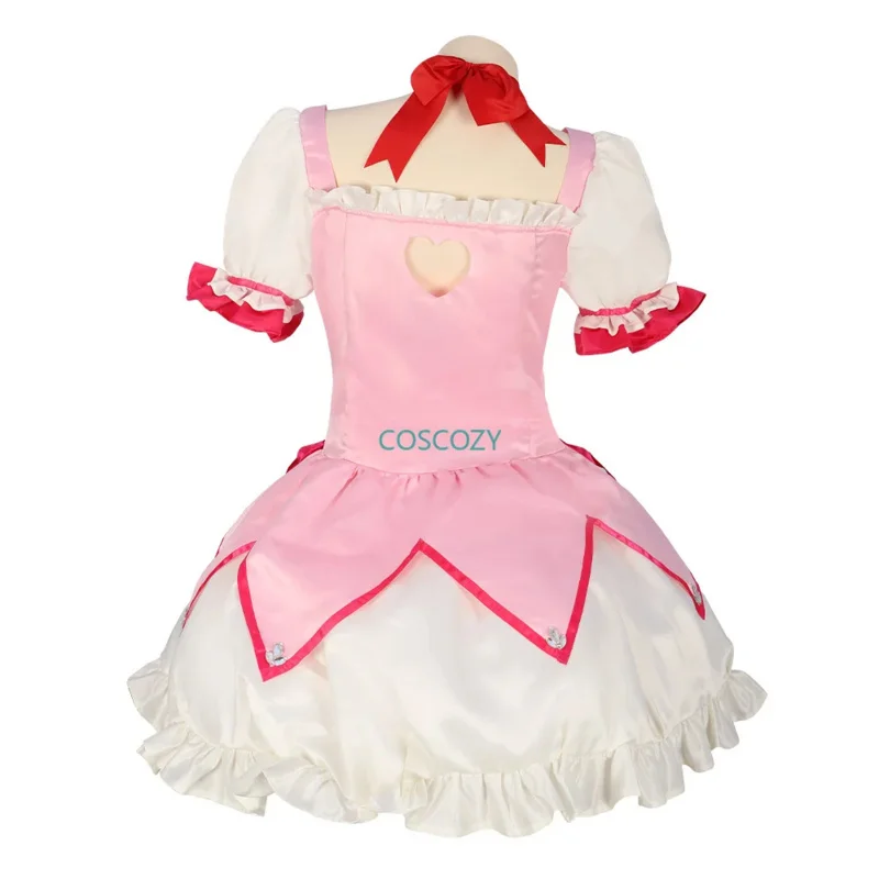 2025 New Anime Magical Kaname Madoka Cosplay Costume Kawaii Lolita Girl Party Carnival Pink Dress Short Wig Idol Puella Mag