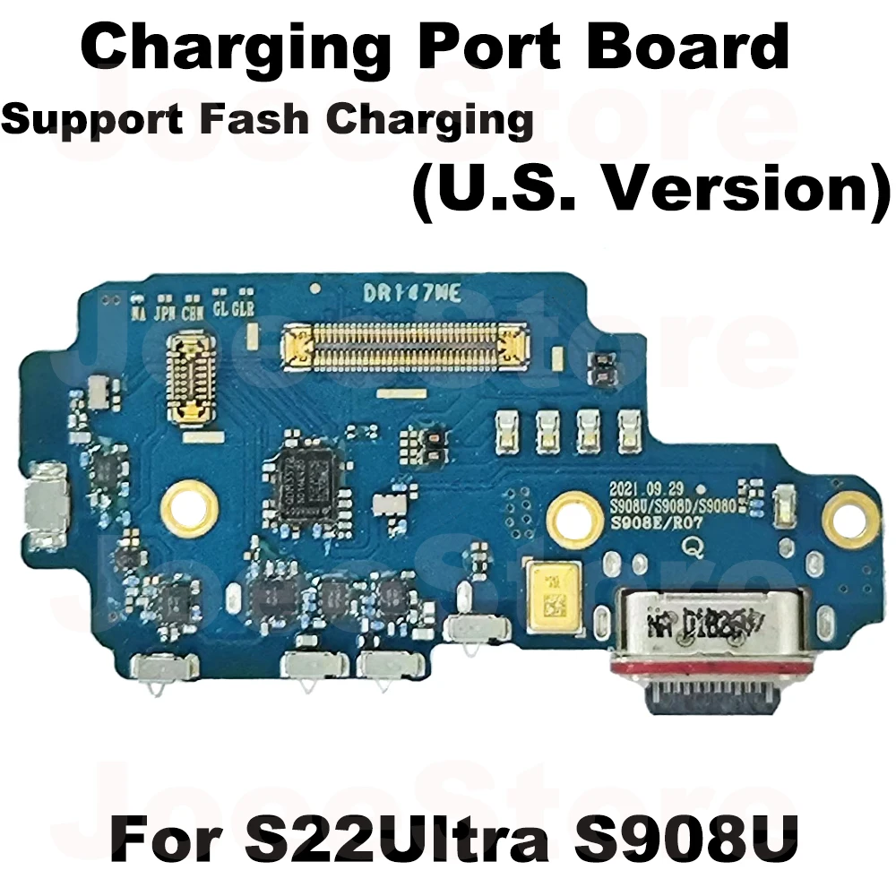 Charging Port Board For Samsung S22 S21 S20 S23 Plus Ultra G998U S908U S901U S918U USB Charge Connector Dock Cable US Version