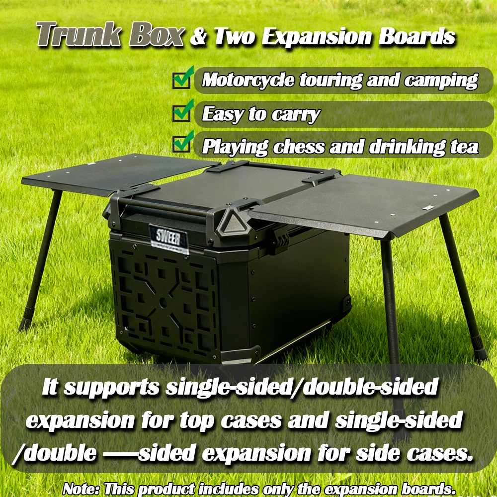 Motorcycle Aluminum Top Case Side Case Universal Camping Table