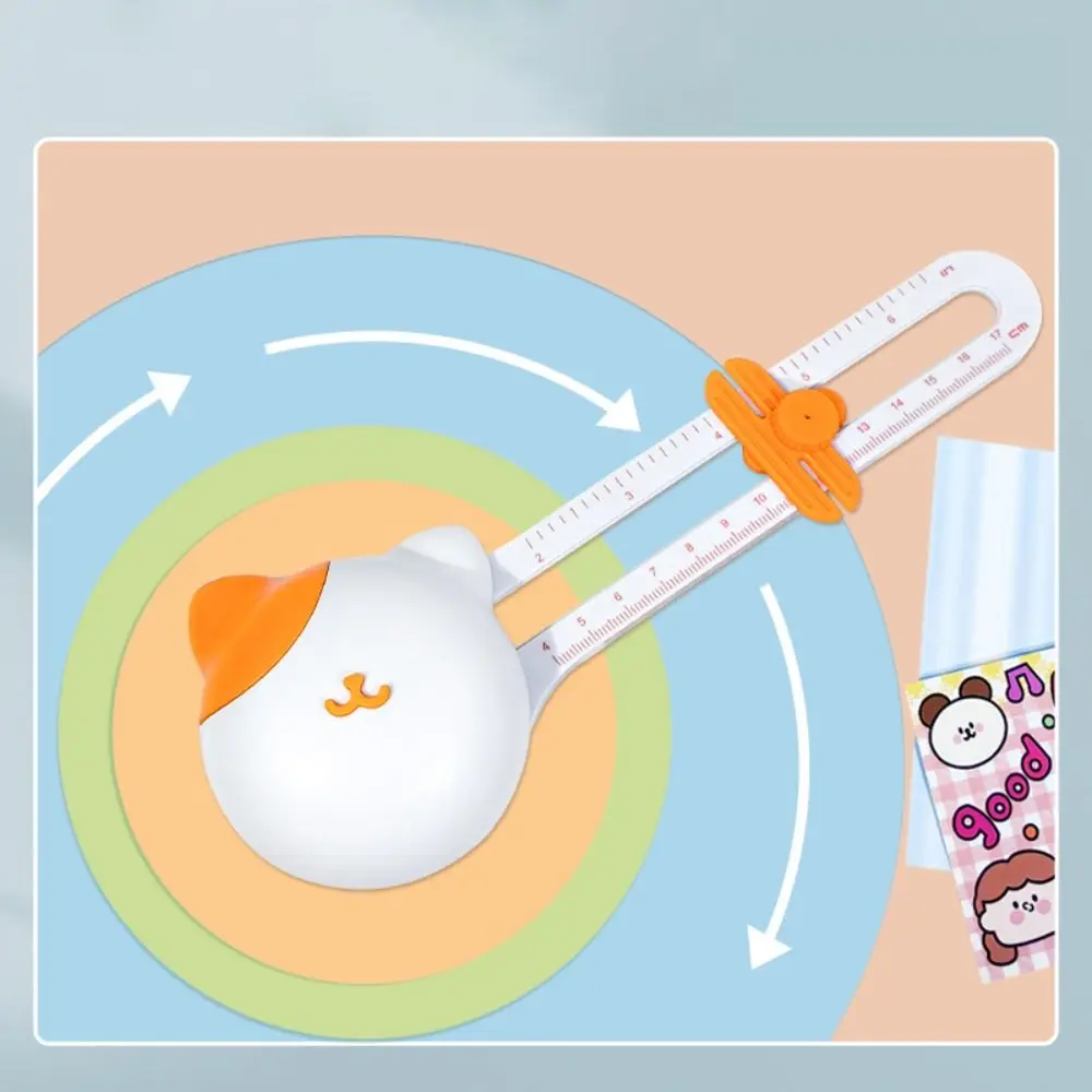 360° Adjustable Circle Cutter Cat Shape DIY Paper Cutter 10-32cm Diameter Precision Paper Trimmer for Home Study Offices Tool