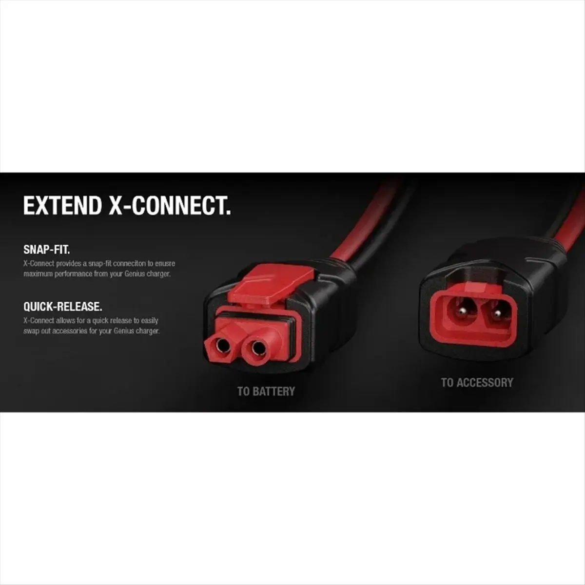 A64I 16AWG 300CM X-Connect GX004 for Battery Charger Accessories Extension Cable for Genius Battery Chargers