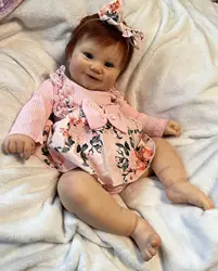 Cute 20 Inch Soft Body Silicone Girl Maddie Newborn Girl Doll 3D Painted Bebe Reborn Doll For Birthday Gifts Christmas Present