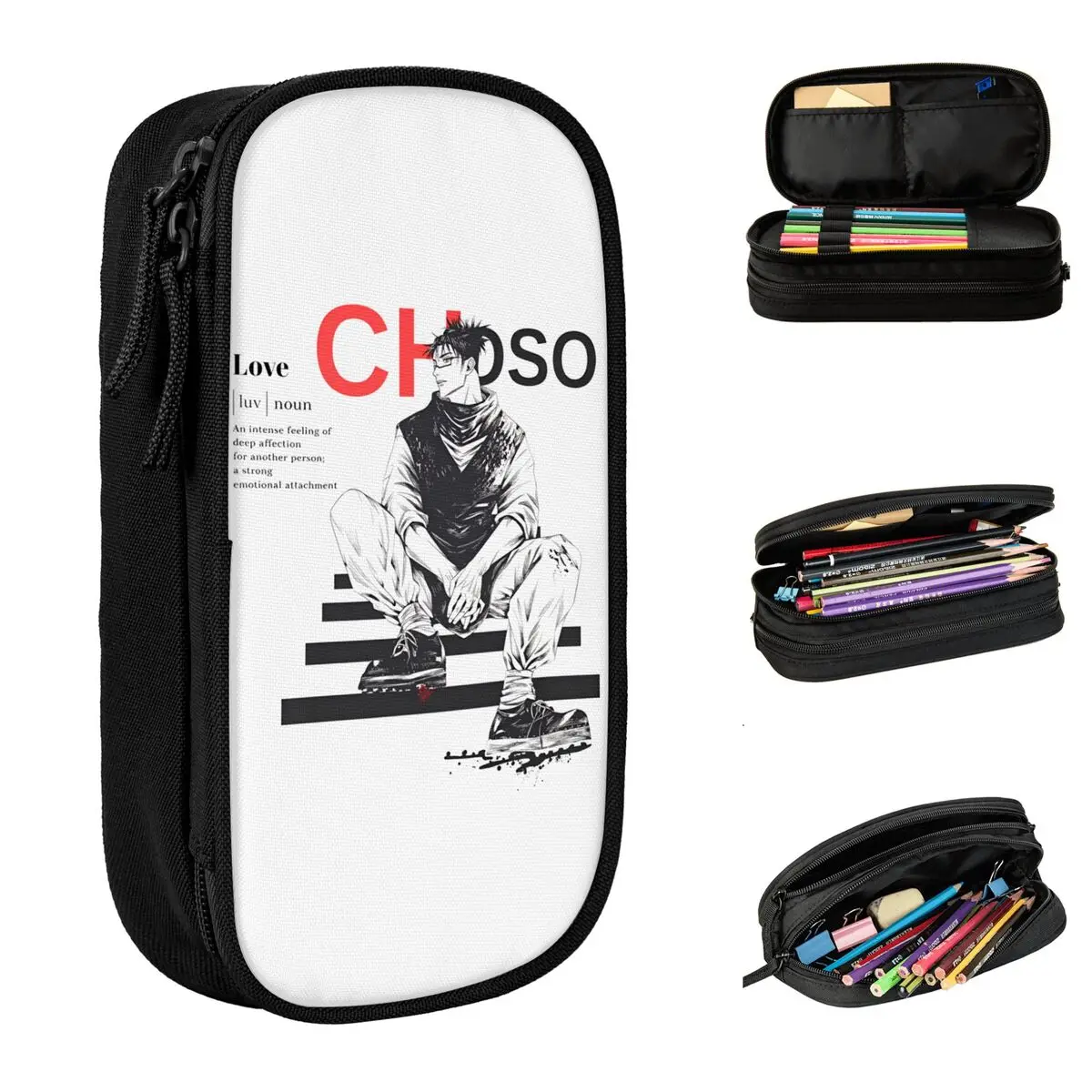 

Choso Pencil Case JJK Kaisens Anime Pen Holder Bag for Student Large Storage Students School Gifts Pencilcases