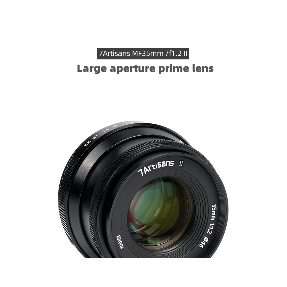 7artisans 35 мм F1.2 II APS-C Большая диафрагма Prime Lens для Fuji XF Canon EF-M Sony E Nikon Z M43 беззеркальная камера a6600 a7c a7r