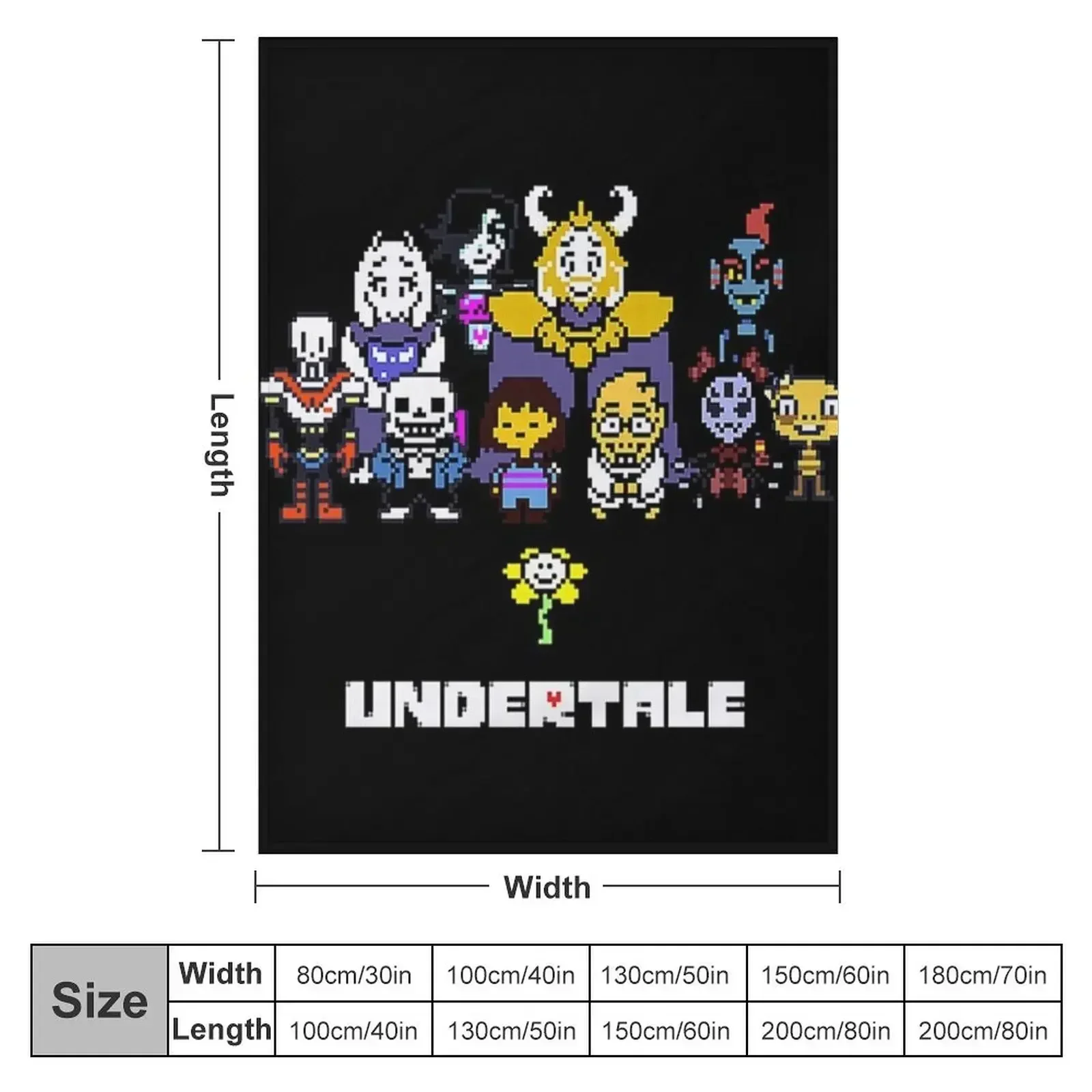 Undertale Throw Blanket for sofa Thermals For Travel Tourist Shaggy Blankets