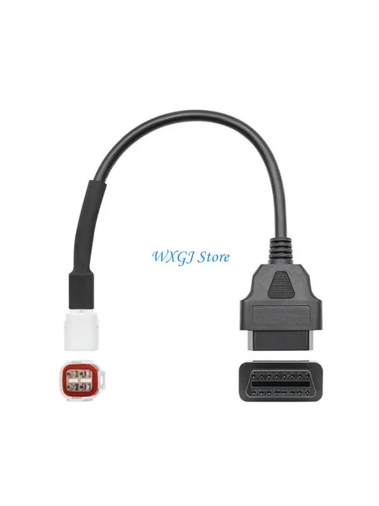 

37JE Diagnostic Adapter Cable Connector OBD 4 Pin Fault Detect for Motorbikes