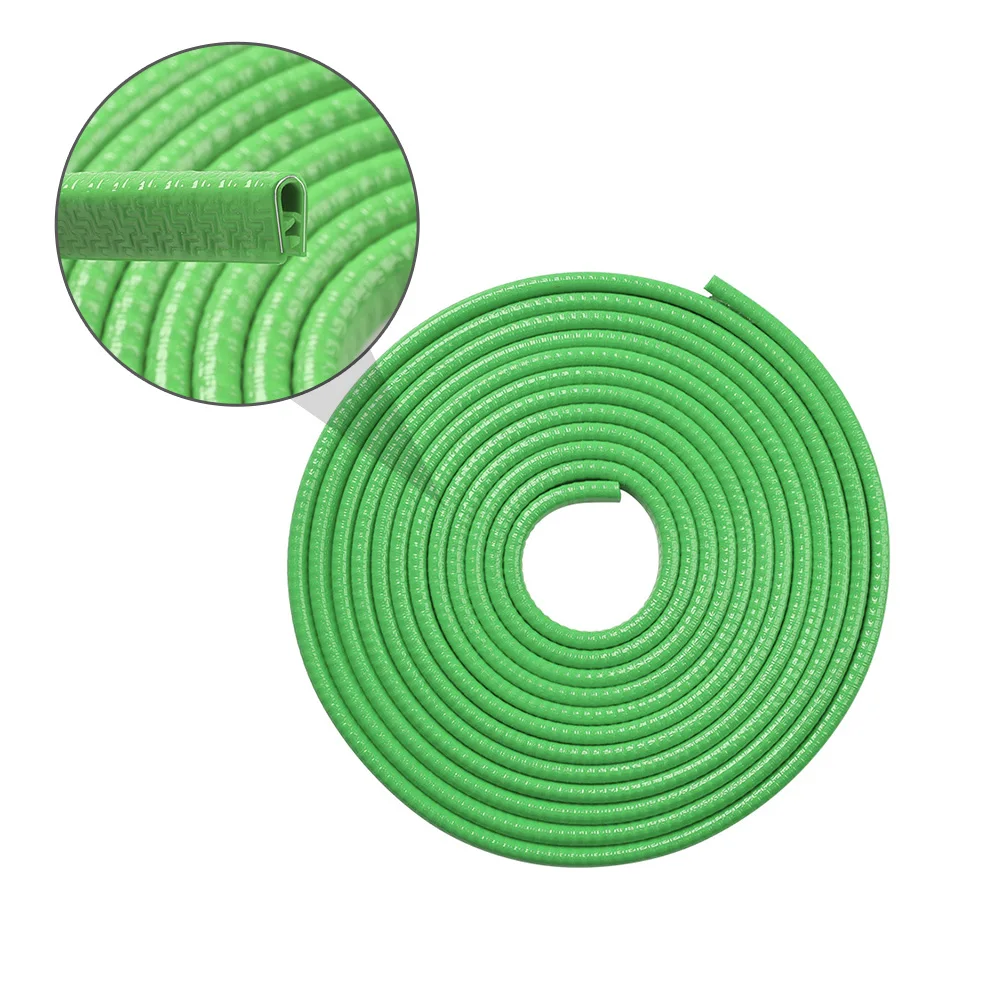 

Door Anti-collision Strip Metal Plate Green Car Interior Trim Orange Bumper Edge Protector Guard Pvc Vehicle Doors
