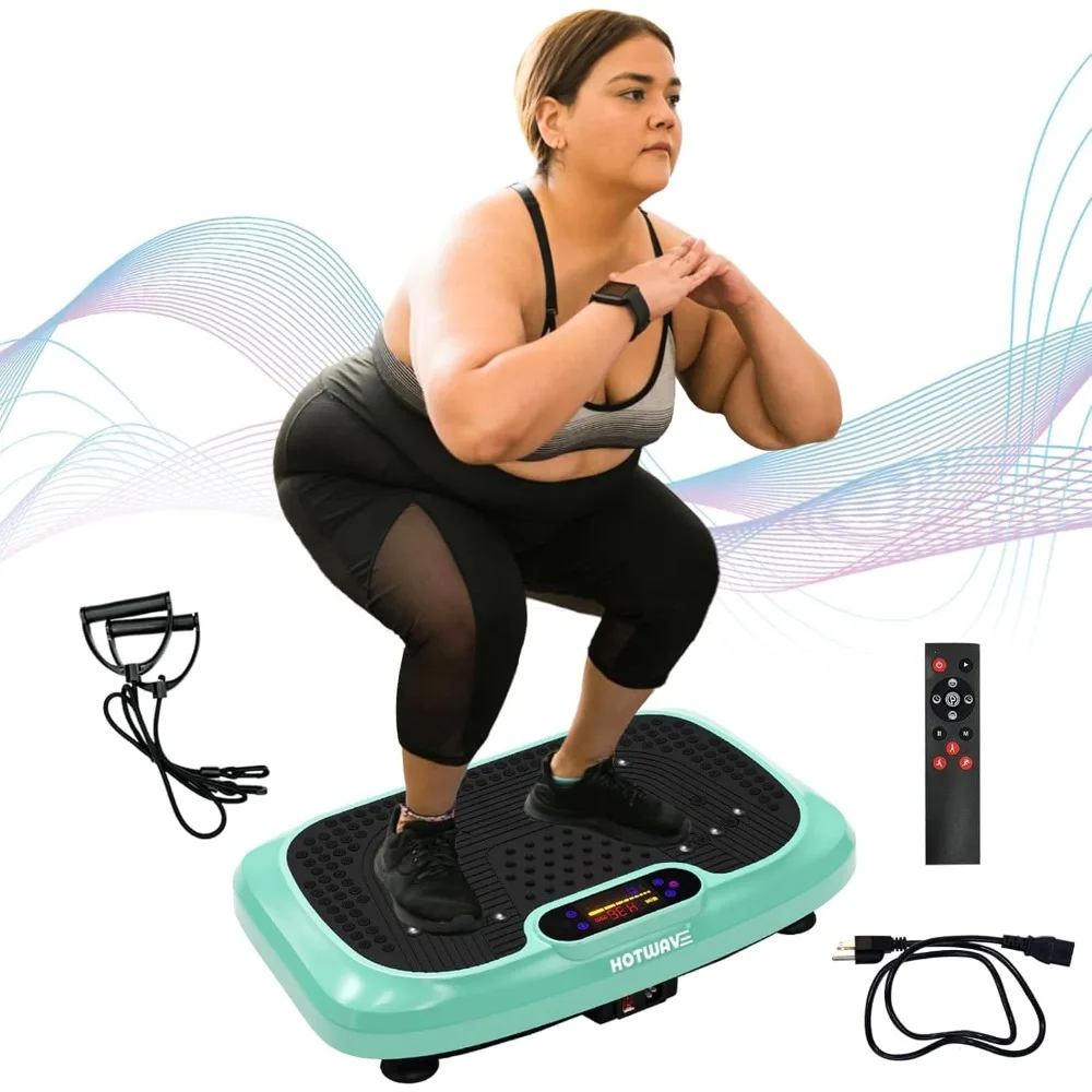 Lymphatic drainage vibrating plate exercise machine, full body WAVER shaker, home gym sculpting fitness workouts