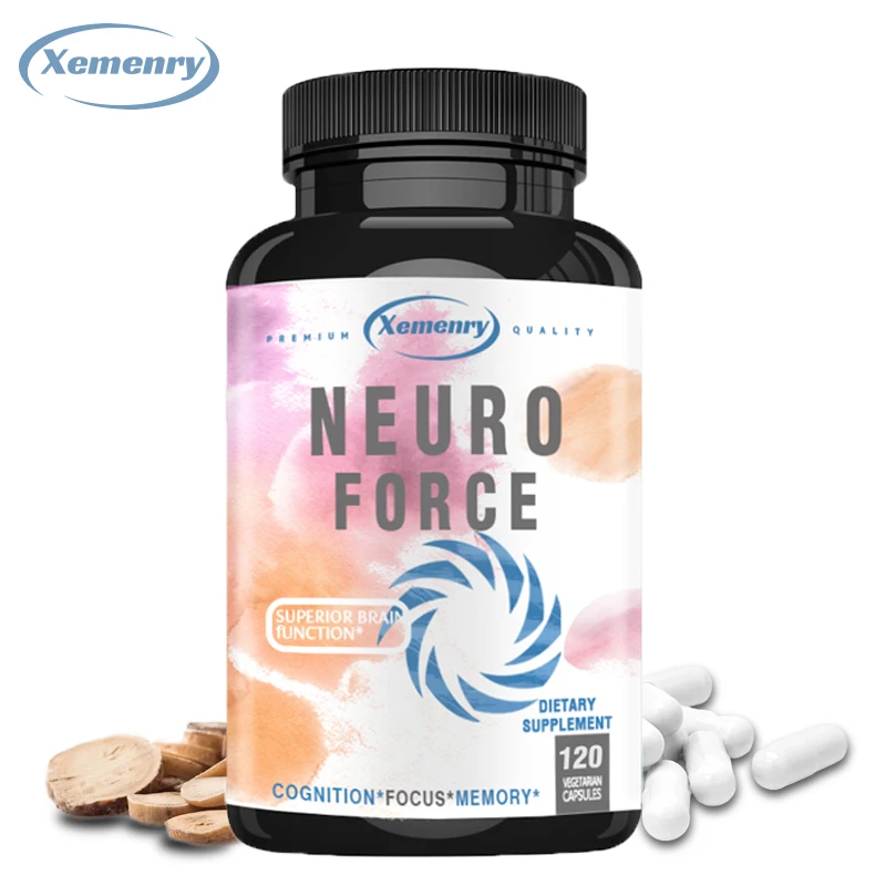 Neuro Force Brain Booster Improves Focus, Memory, Clarity and Energy Enhances Cognitive Function and Mental Performance Non-GMO