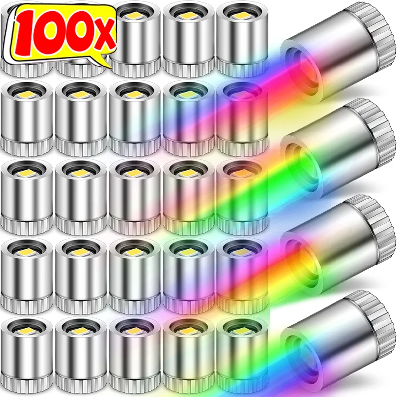 

100/10x Electroplating Colored Small Lamp Colorful Mini Light for Hand Craft Home Party Wedding Decoration Battery Included