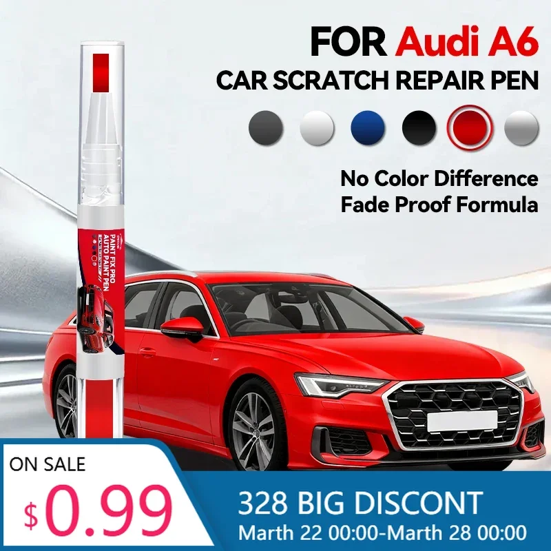 

Горячая новинка: Ручка-корректор для ремонта лакокрасочного покрытия автомобиля, специально для AUDI A6 1968-2025 гг. Аксессуары для устранения царапин: белый LY9L, синий LX5F, черный LY9B, серый.