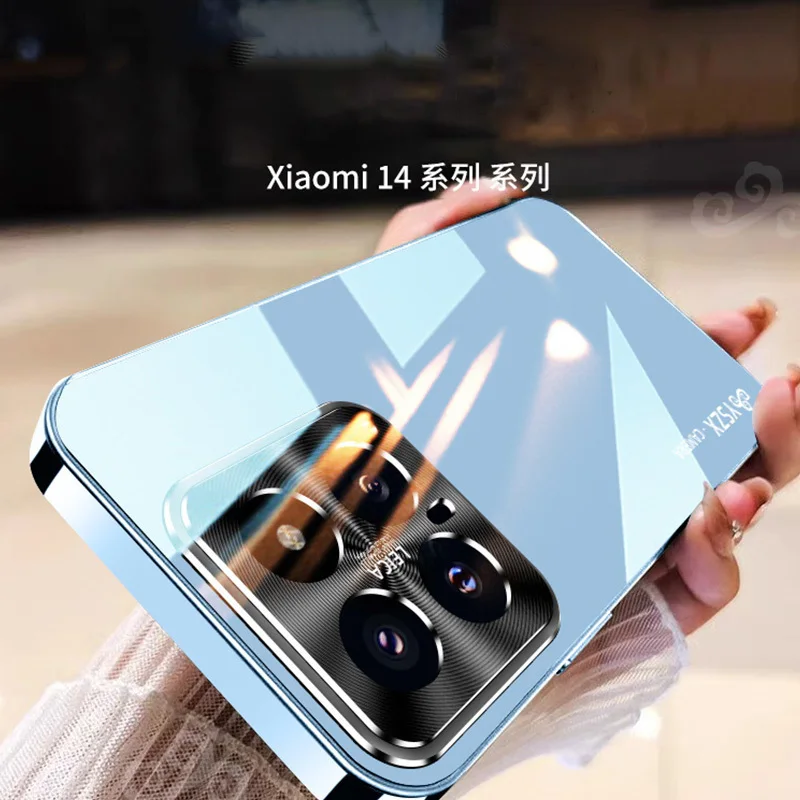 

Case For Xiaomi 14 14 Ultra 13Ultra Tempered Class Case Camera Lens Holes Protector Protection Shell Case