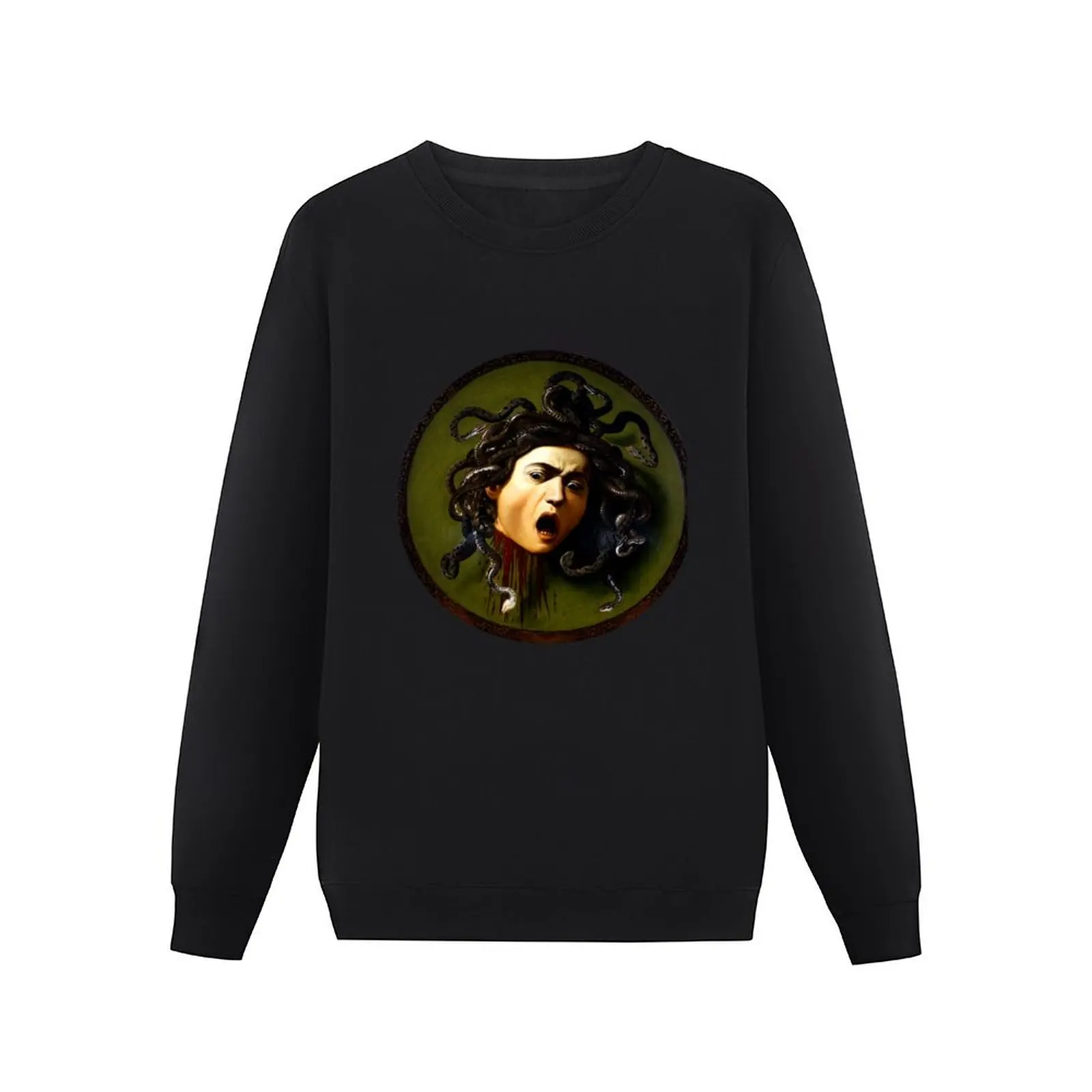 High Resolution Caravaggio Medusa 1597 Pullover Hoodie men's sweat-shirt aesthetic sweatshirts