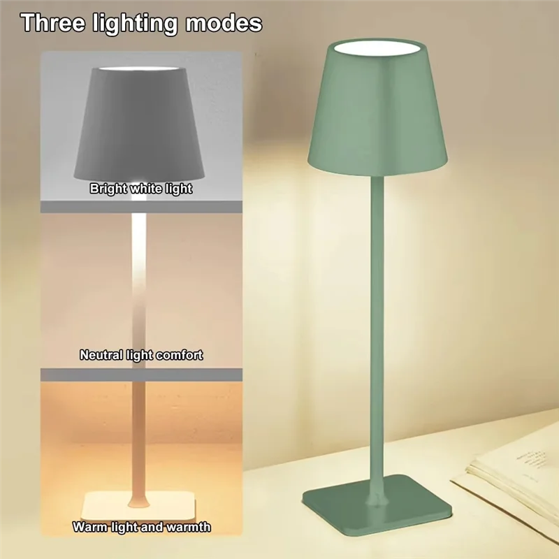 ABBO-For Bedroom Hotel Restaurant Waterproof Table Lamp USB Rechargeable Table Lamp Green