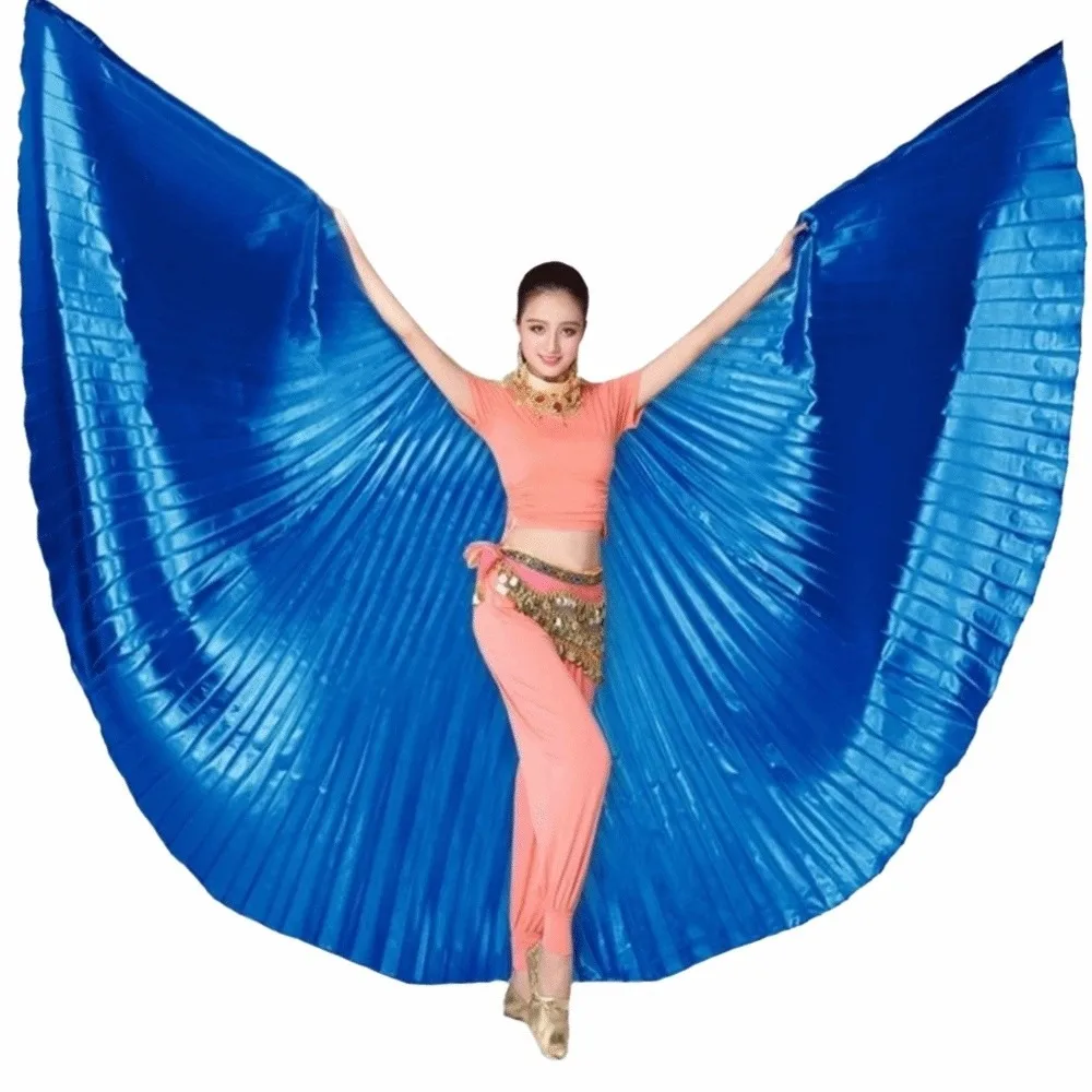 

Creative Belly Dance Wing Prop 360 Degree with Telescopic Rod Large Performance Cape Soft Multi-colored Oriental Dance Props