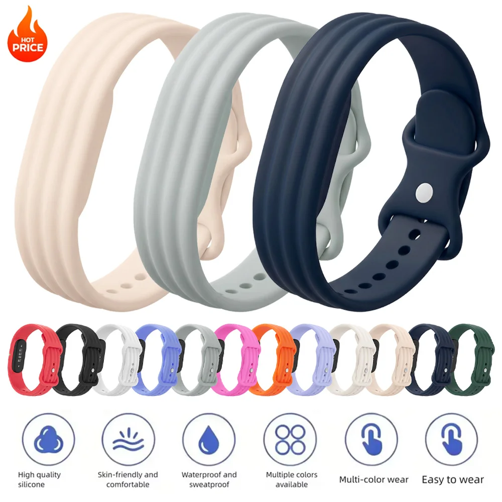 Sport-Silikon-Schlaufenarmband für Google Fitbit Air Smartwatch-Zubehör, Gummi-Armband, Fitness-Tracker-Uhrenarmband, Correa
