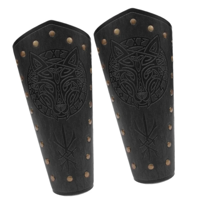 

Adjustable Buckles Bracers Cosplay Gauntlets Historical Reenactment Gears for Motorcycle Cycling and Costume Parties NEW