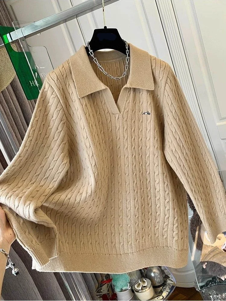 Maglione lavorato a maglia retrò casual uomo donna primavera autunno versatile maglieria ampia comoda media morbida lunga Sve