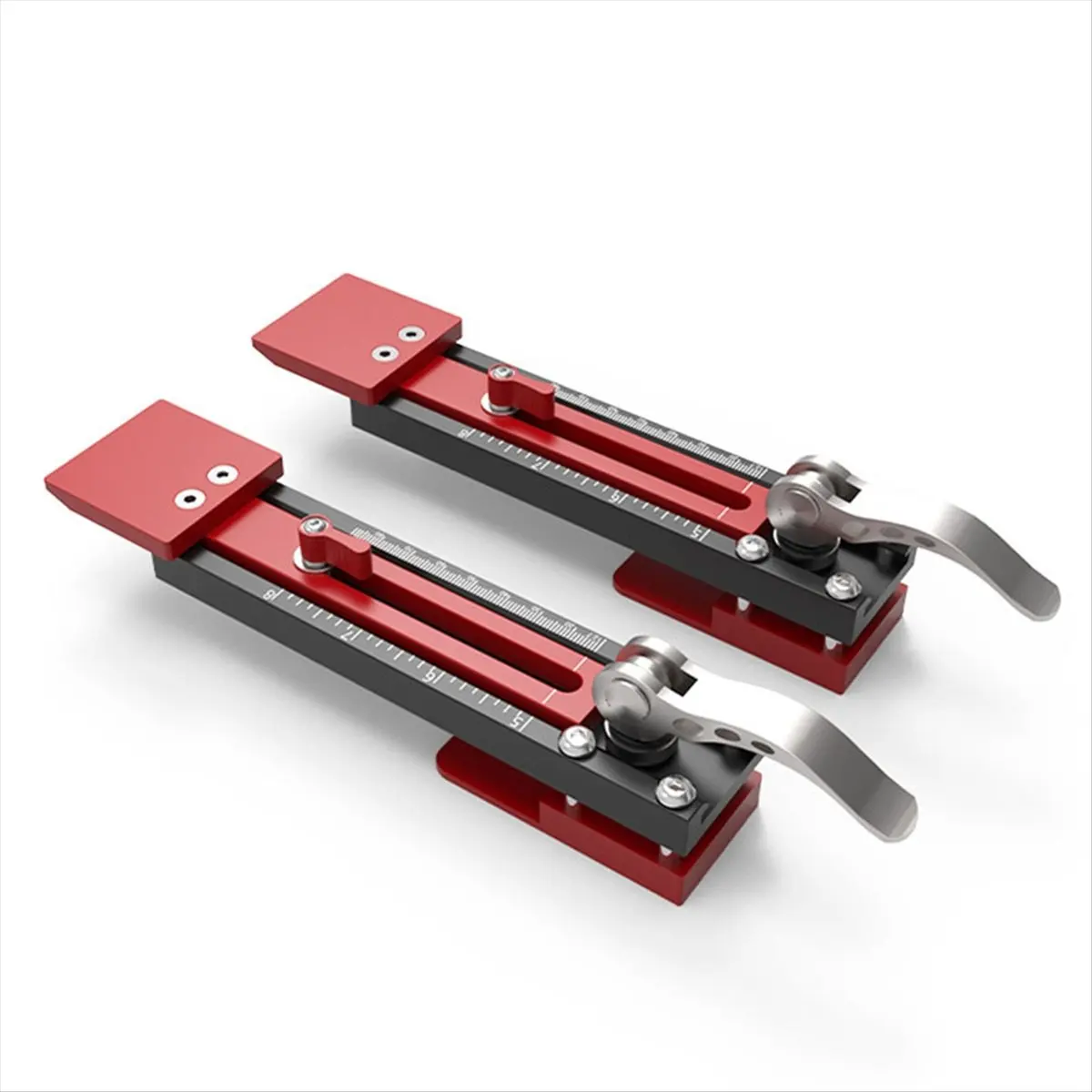 Y17A 2pc Wall Panel Install Tool Precision Gecko Gauge Aluminum Adjustable Stepped Board Install Jig,Metric Inch Double Scale