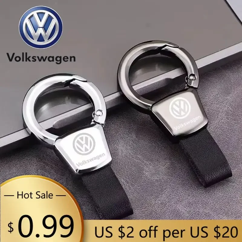 

For VOLKSWAGEN VW Leather Keychain Fashion Car Key Rings Pendant for Volkswagen Golf Passat Jetta Touareg Polo Beetle Sharan Ven