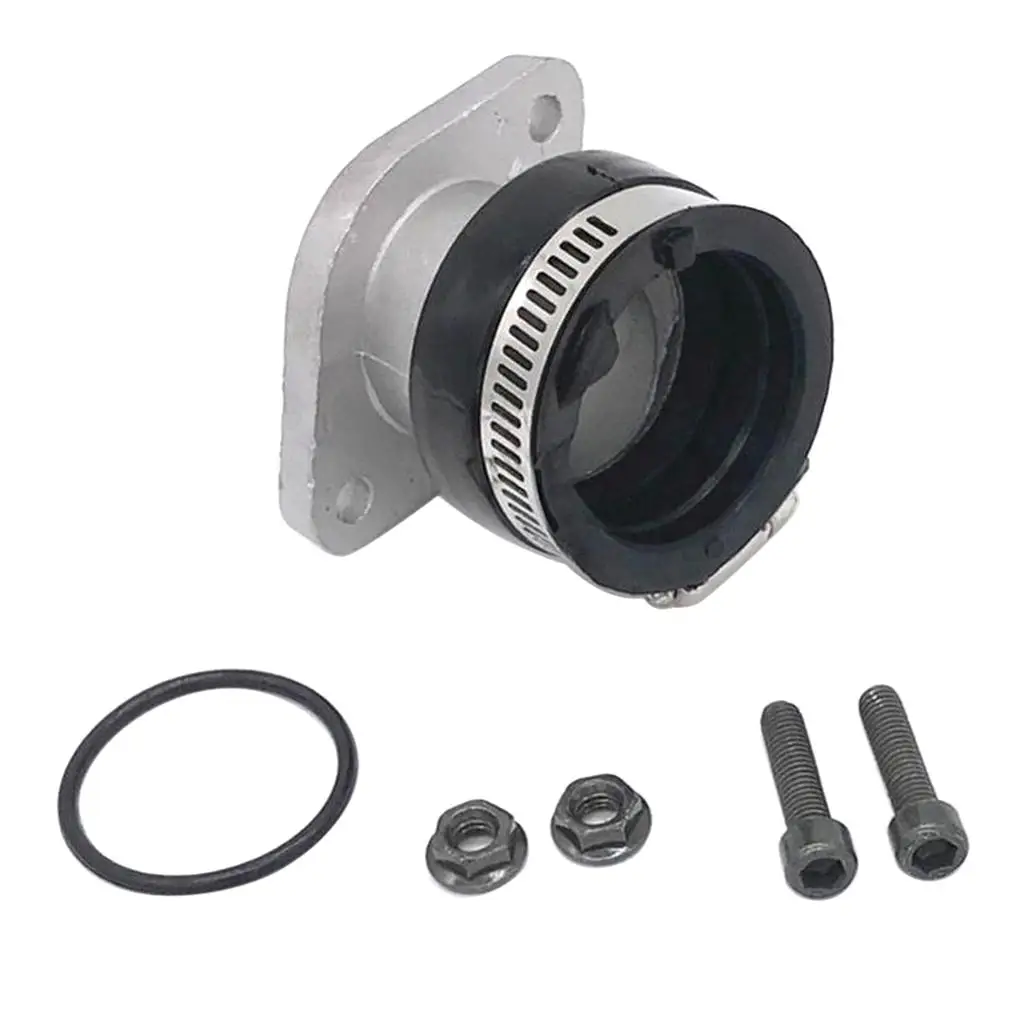 

Intake Manifold Motorcycle Carburetor Boot Joint Fuel Petcock Aluminum for Yamaha Tracker250 YFM250