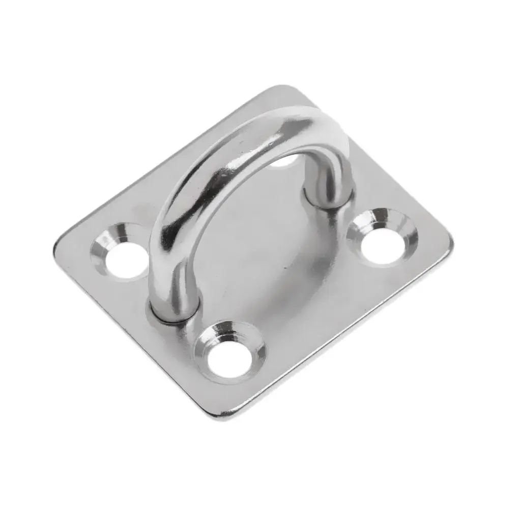 Marine Grade Pad Eye Hook 304 Stainless Steel Fixing Plate for Yacht Sunshade Fishing Boat Accessories