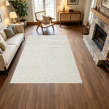Minimalist Geometric Line Carpet Flooring Soft Surface Area Rug for Living Room Office Household Interior Ornament