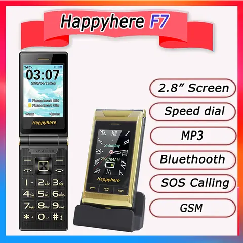 Flip Cell Phone 2.8 Inch Screen SOS Radio YEEMI