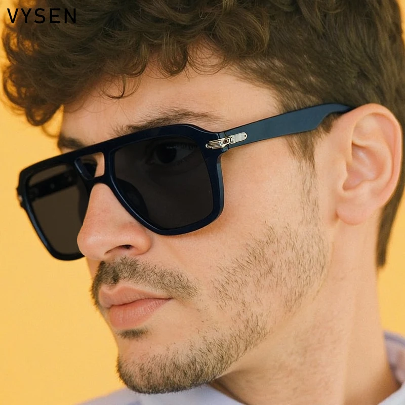 

Oversized Square Punk Sunglasses Men 2026 Luxury Brand Classic Vintage Double Bridge Sun Glasses Outdoor Driving Eyewear Shades